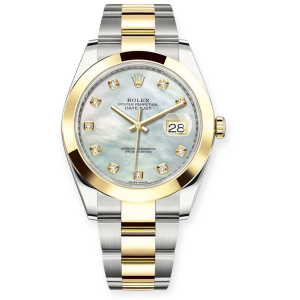 Pre-Owned Rolex DateJust Steel & Yellow Gold 41mm MOP Diamond-Set Dial Oyster 126303-0017
