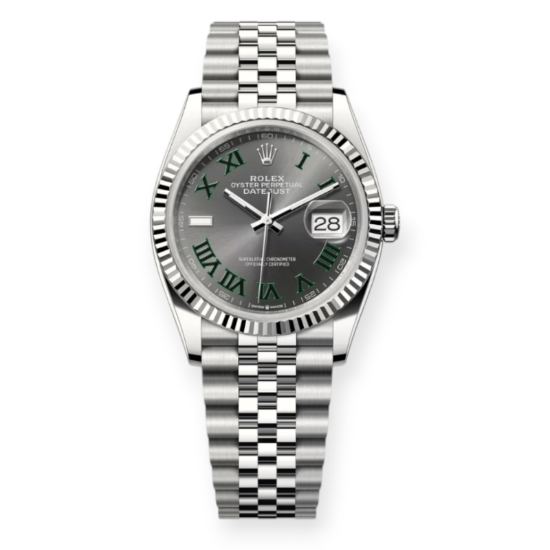 Pre-Owned Rolex DateJust Steel 36mm Slate Dial Jubilee Bracelet 126234-0045
