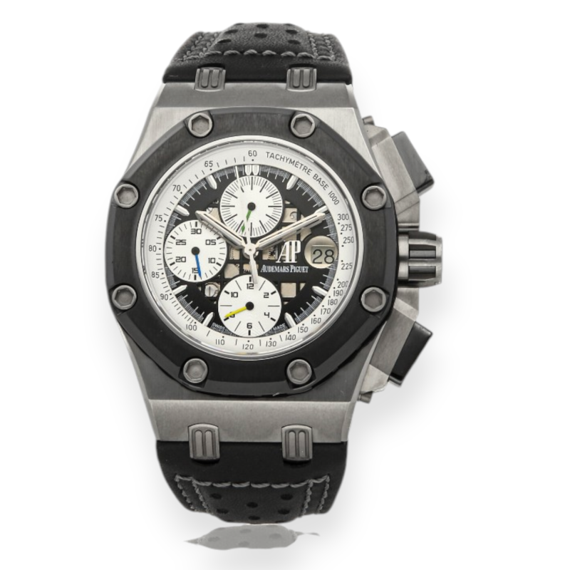 Pre-owned Audemars Piguet Royal Oak Offshore Rubens Barrichello II Limited Edition 44mm Titanium 26078IO.OO.D001VS.01