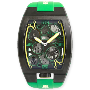 Pre-Owned Corum Lab 01 Collection Titanium Black DLC Treatment Green Limited Edition Men's Watch 07.0010. Z.410/04321