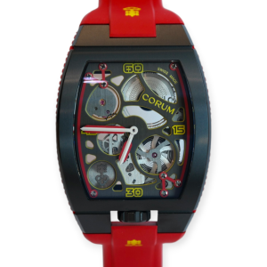 Pre-Owned Corum Lab 01 Collection Titanium Black DLC Treatment Red Limited Edition Men's Watch 07.0010.Z410/04322