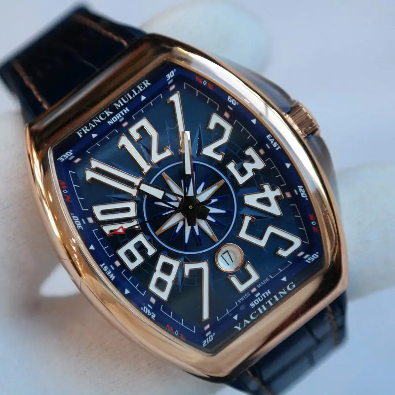 Pre-Owned Franck Muller Vanguard Racing Rose Gold 45mm Blue Dial V45CCDTYACHT(BL)