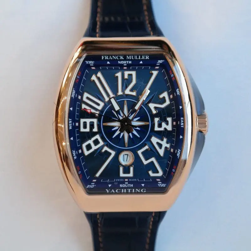 Pre-Owned Franck Muller Vanguard Racing Rose Gold 45mm Blue Dial V45CCDTYACHT(BL)