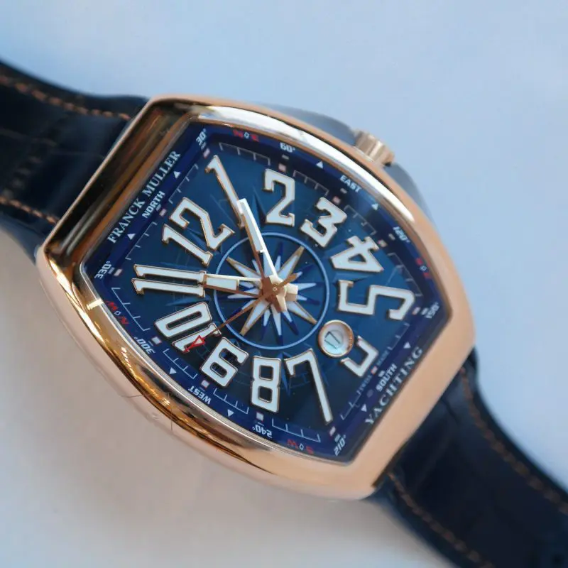 Pre-Owned Franck Muller Vanguard Racing Rose Gold 45mm Blue Dial V45CCDTYACHT(BL)