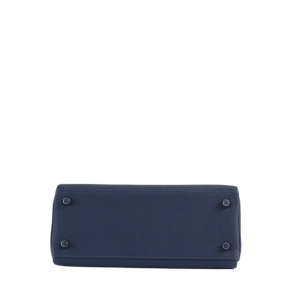 Pre-Owned Hermes Kelly 25 Bleu Nuit Togo Leather With Gold Hardware