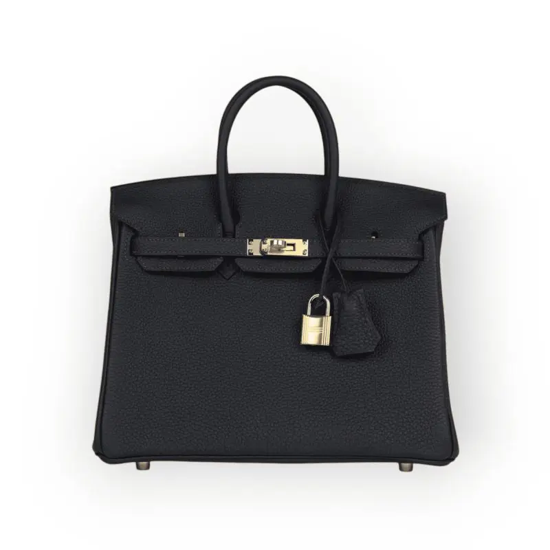 Pre-Owned Hermes Birkin 25 Caban Togo With Gold Hardware