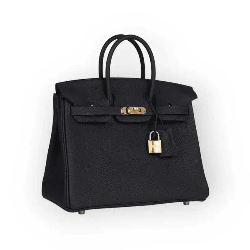 Pre-Owned Hermes Birkin 25 Caban Togo With Gold Hardware