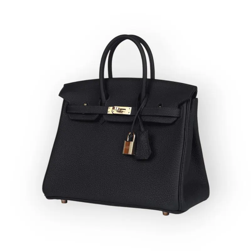 Pre-Owned Hermes Birkin 25 Caban Togo With Gold Hardware