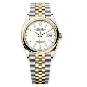 Pre-Owned Rolex DateJust 36mm Steel & Yellow Gold White Index Dial