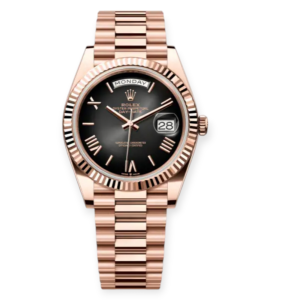 Pre-owned Rolex DayDate Rose Gold 40mm Slate Ombre Dial President 228235-0055