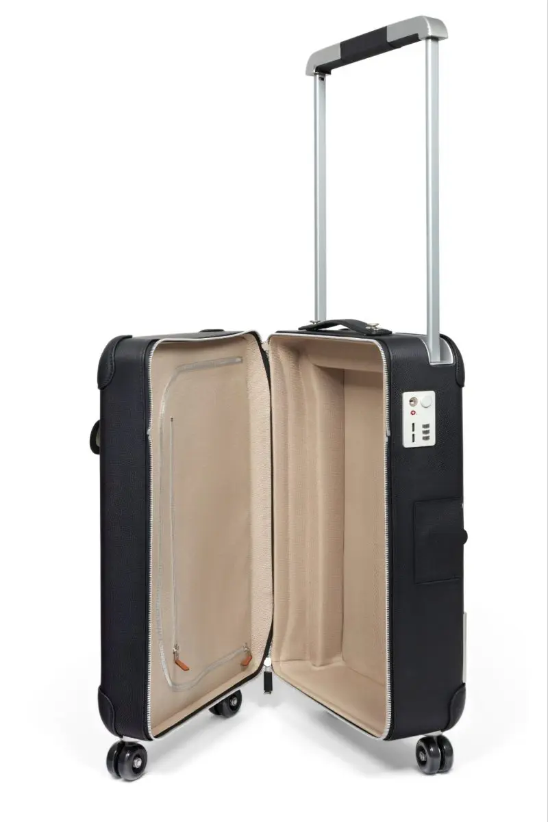 Pre-Owned Hermes Valise R.M.S Cabin Cargo Toile Noir Suitcase