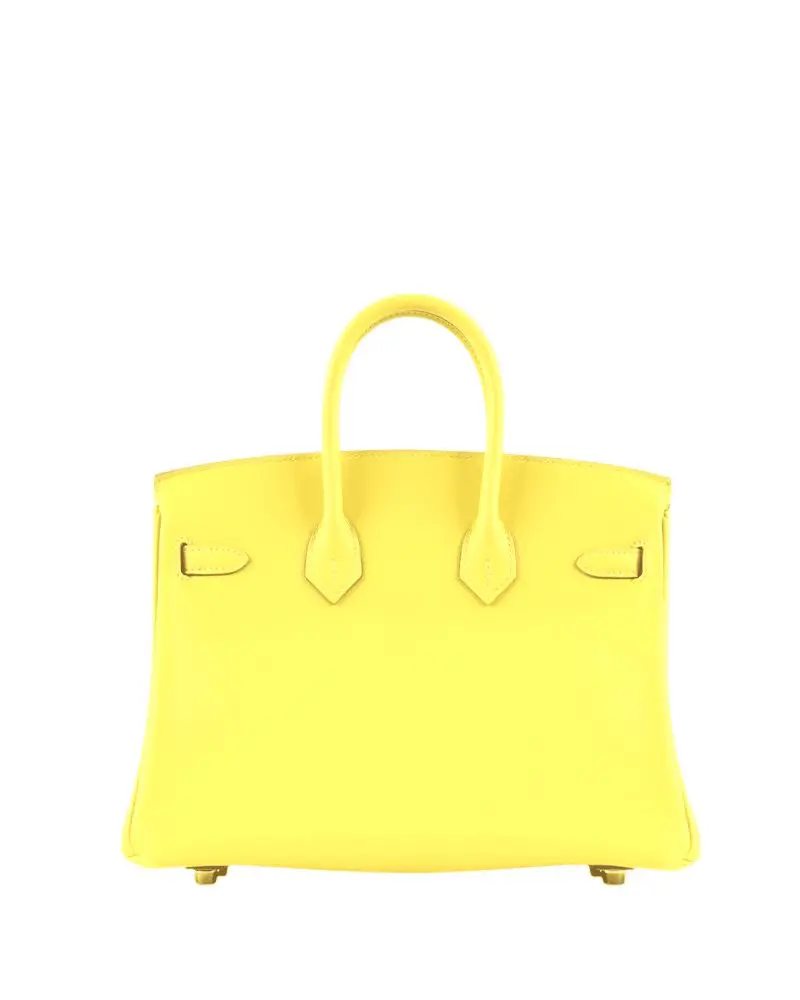 Pre-Owned Hermes Birkin 25 Veau Swift Lime With GHW