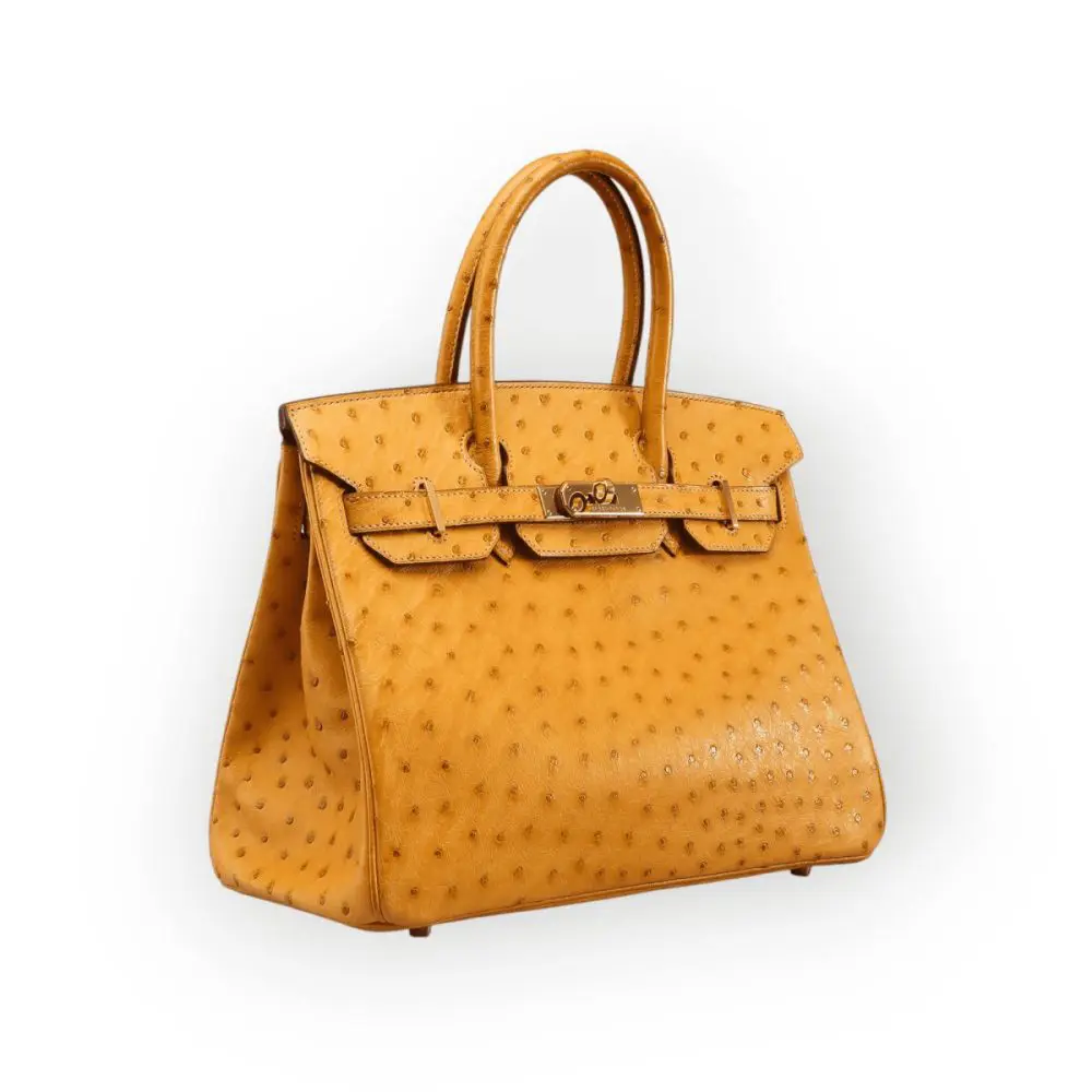 Pre-Owned Hermes Birkin 30 Tamac Camel Autruche Ostrich Gold Hardware - Image 2