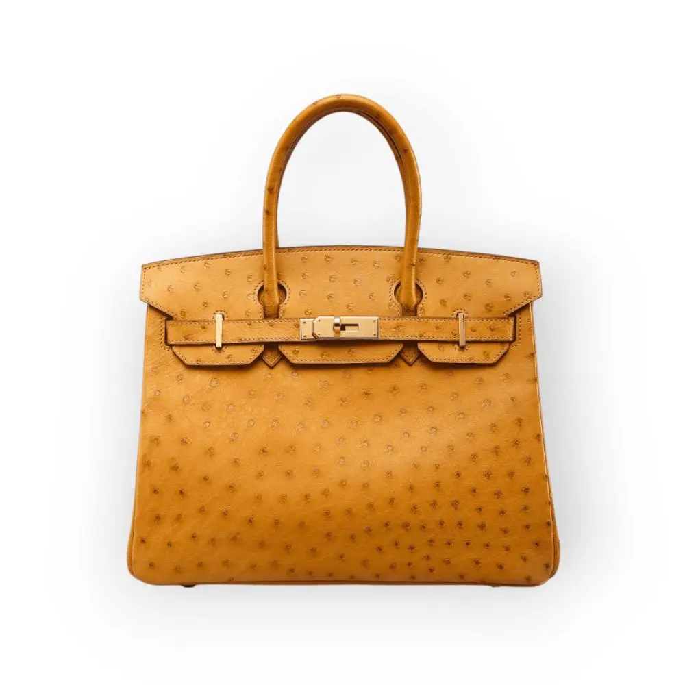 Pre-Owned Hermes Birkin 30 Tamac Camel Autruche Ostrich Gold Hardware