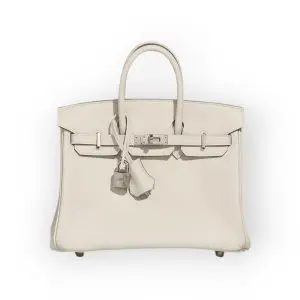 Pre-Owned Hermes Birkin 25 Veau Swift Mushroom With PHW