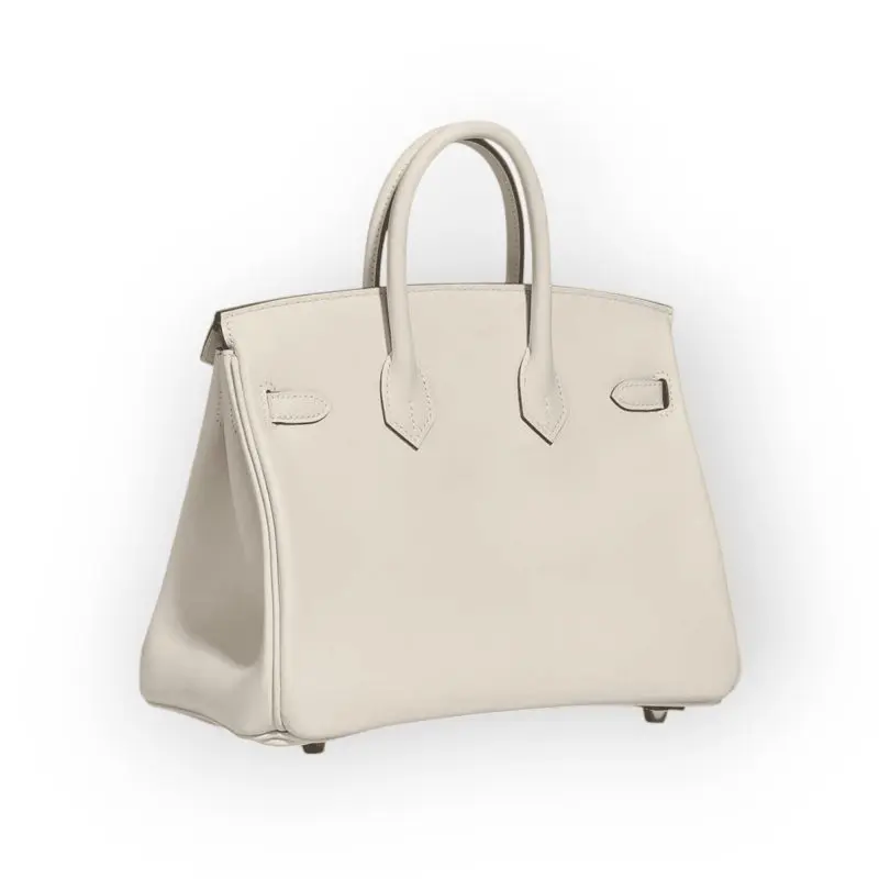 Pre-Owned Hermes Birkin 25 Veau Swift Mushroom With PHW