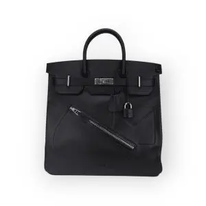 Pre-Owned Hermes Birkin 40 Hac Veau Volupto Leather "Rock'' With Palladium Hardware