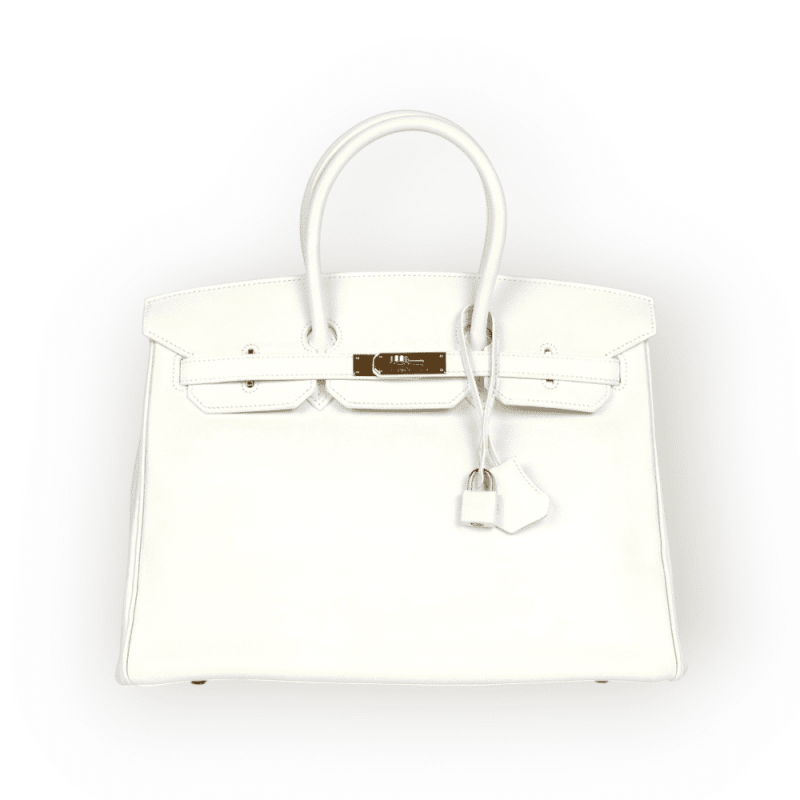 Pre-Owned Hermes Birkin 35 White Epsom Leather GHW