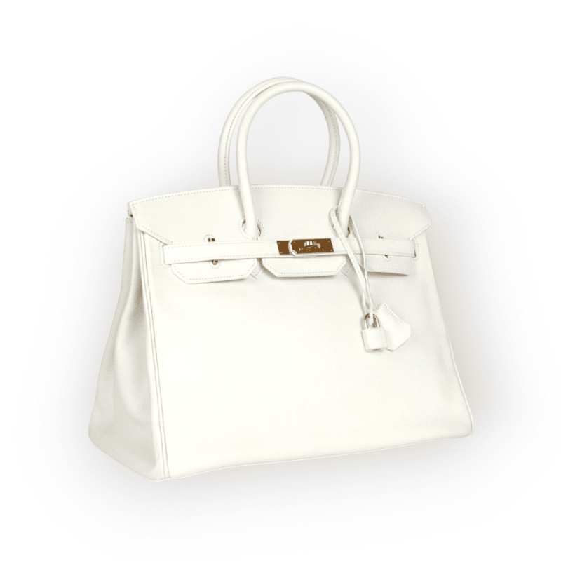 Pre-Owned Hermes Birkin 35 White Epsom Leather GHW