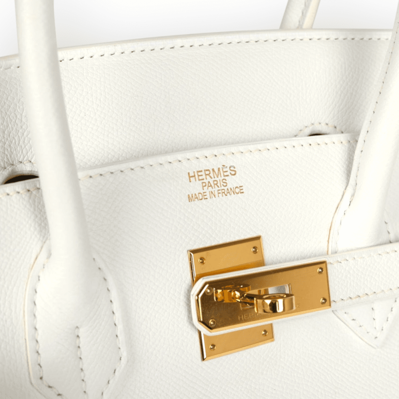 Pre-Owned Hermes Birkin 35 White Epsom Leather GHW