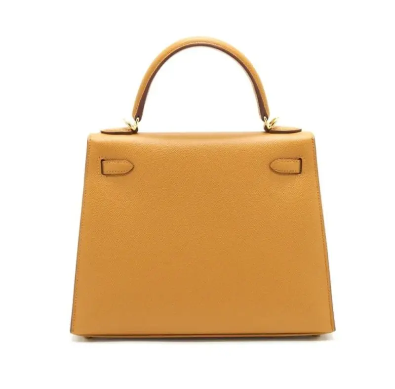 Pre-Owned Hermes Sellier Kelly 25 Epsom Sesame GHW