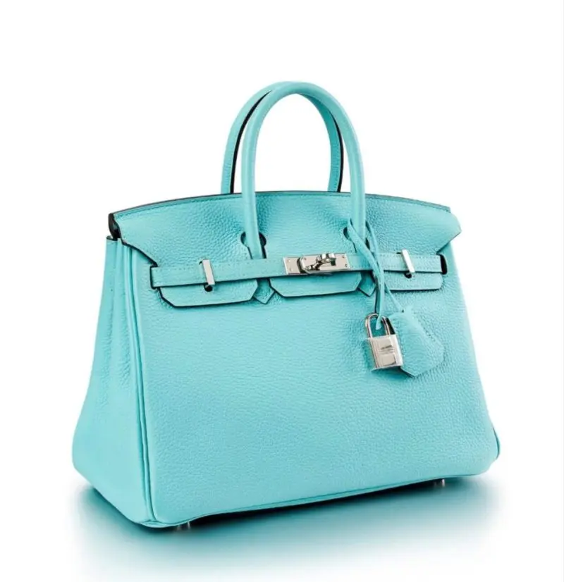 Pre-Owned Hermes Birkin 30 Togo Bleau Atoll With Palladium Hardware