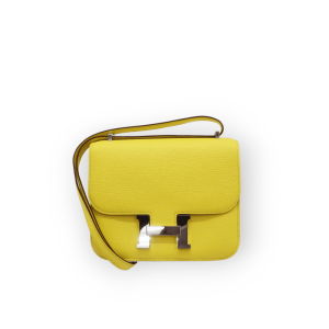 Pre-Owned Hermes Constance 18 Epsom Soufre With Palladium Hardware