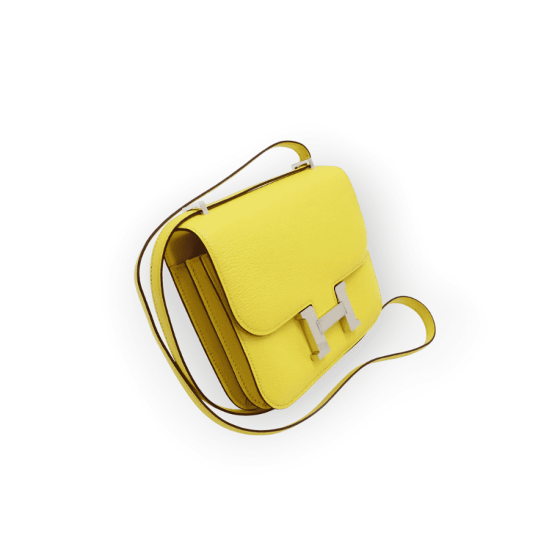 Pre-Owned Hermes Constance 18 Epsom Soufre With Palladium Hardware