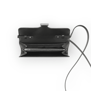 Pre-Owned Hermes Epsom Constance Long To Go Wallet in Black With Palladium Hardware