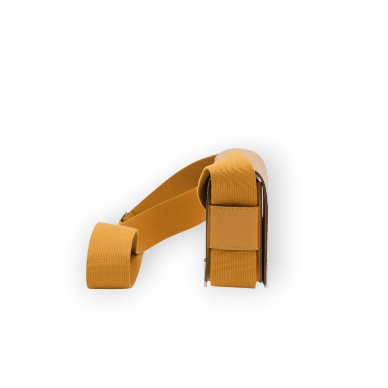 Pre-Owned Hermes Geta Caramel Chevre Mysore Leather With Palladium Hardware