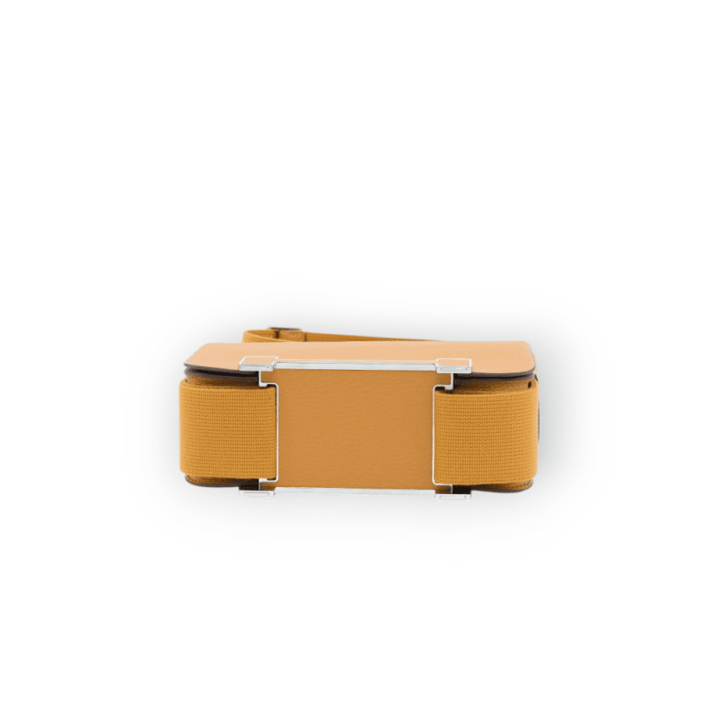Pre-Owned Hermes Geta Caramel Chevre Mysore Leather With Palladium Hardware