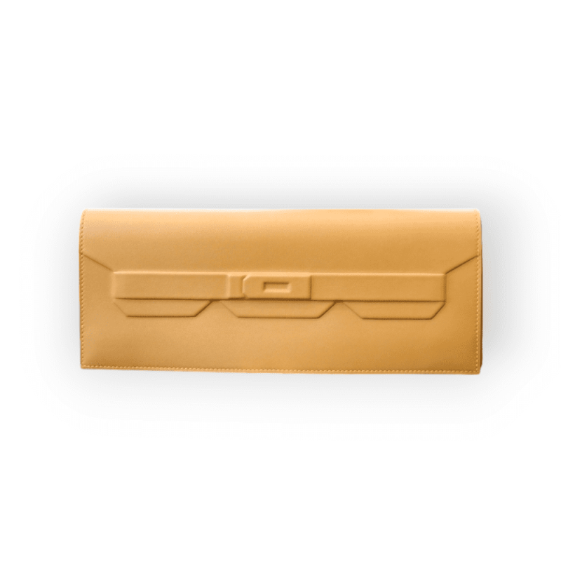 Pre-Owned Hermes Shadow Clutch Veau Swift bronze