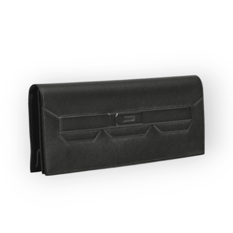 Pre-Owned Hermes Shadow Clutch Veau Swift Noir / Black
