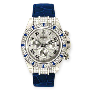 Pre-Owned Rolex Daytona White Gold 40mm Aftermarket Diamond Setting 116599