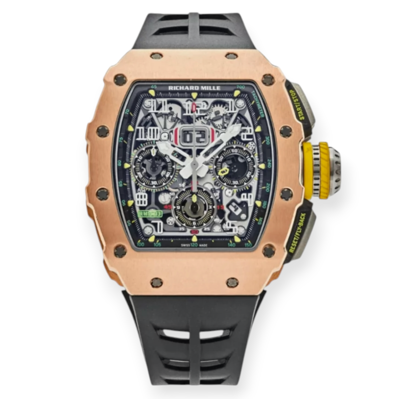 Pre-owned Richard Mille RM 11-03 Rose Gold & Titanium Flyback Chronograph