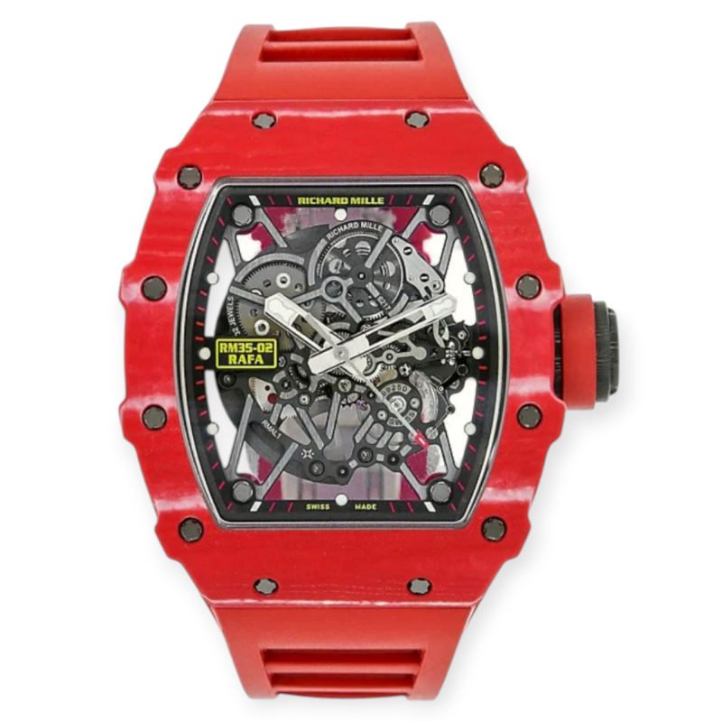 Pre-owned Richard Mille RM 35-02 Rafael Nadal Red NTPT Quartz Automatic Watch