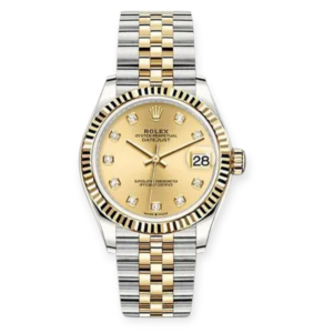 Pre-owned Rolex DateJust Steel & Yellow Gold 31mm Champagne Diamond Dial 278273-0026