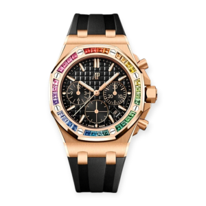 Pre-owned Audemars Piguet Royal Oak Offshore SelfWinding Chronograph Black Dial 37mm "Rainbow"  26236OR.YY.D002CA.01