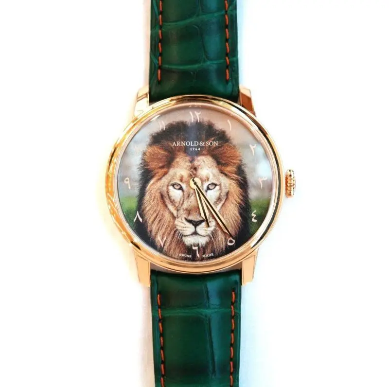 Pre-Owned Arnold & Son "Jungle" Limited Edition Rose Gold 40mm Arabic index Dial