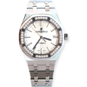 Pre-owned Audemars Piguet Royal Oak Steel White Dial 37mm 15451ST.ZZ.D011CR.01
