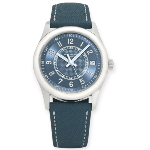 Pre-owned Patek Philippe Calatrava Gray-Blue Dial Stainless Steel Limited Edition 40mm 6007A-001