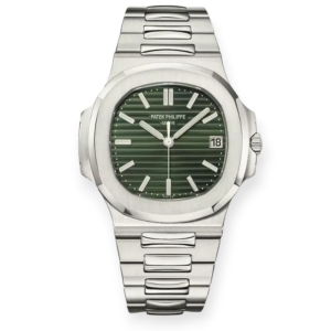 Pre-owned Patek Philippe Nautilus Stainless Steel 40mm Green Dial 5711/1A-014