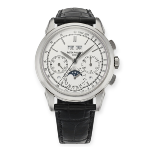 Pre-Owned Patek Philippe Perpetual Calendar Chronograph White Gold Tachymeter 40mm 5270G-013