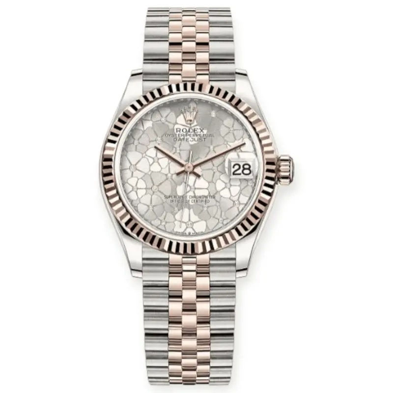 Pre-Owned Rolex DateJust 31mm Silver Floral Motif Diamond-Set Dial Jubilee Bracelet 278271-0032