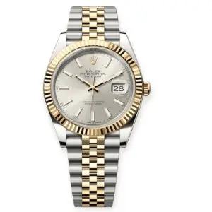 Pre-Owned Rolex DateJust 41mm Silver Dial Fluted Bezel Jubilee 126333-0002