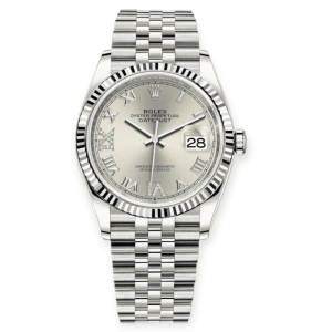 Pre-owned Rolex DateJust Stainless Steel Gold Silver Diamond Set Dial 36mm Jubilee 126234-0029