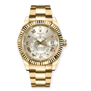 Pre-Owned Rolex Sky-Dweller Full Yellow Gold 42mm Gold Index-Dial 326938