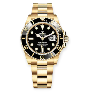 Pre-owned Rolex Submariner Full Yellow Gold Black Diamond-Set Index Dial 41mm 116618LN