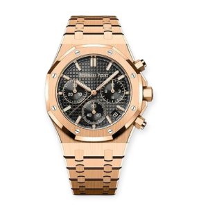 Pre-owned Audemars Piguet Royal Oak Chronograph 50th Anniversary 41mm Black Dial Rose Gold  26240OR.OO.1320OR.02