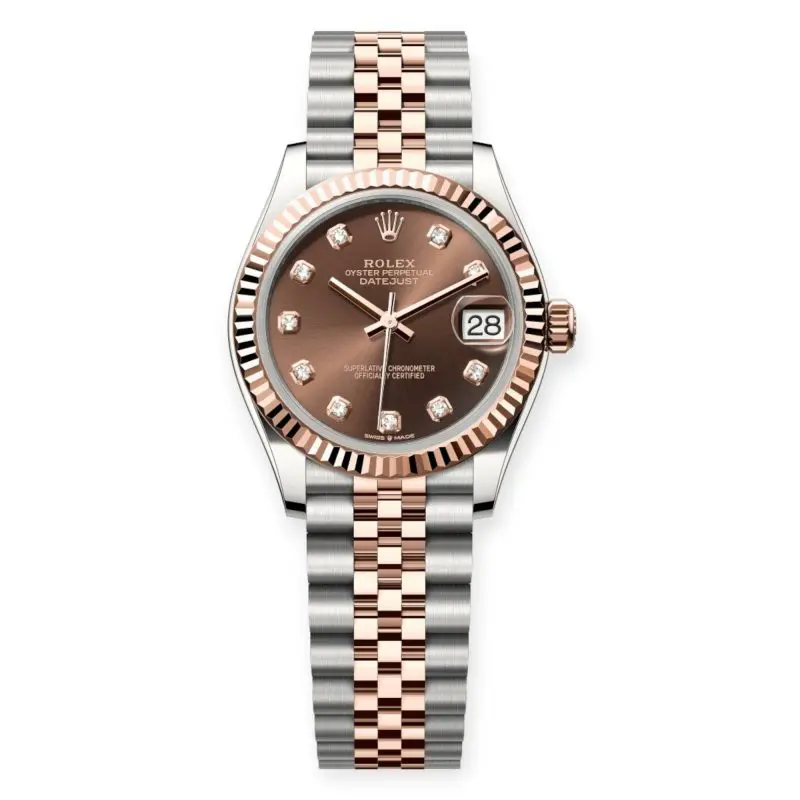 Pre-Owned Rolex DateJust 31mm Chocolate Diamond-Set Dial Jubilee Bracelet 278271-0028